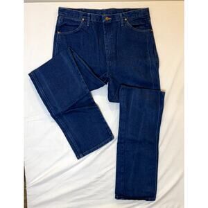 Wrangler Men’s Blue Jeans 38x36 Straight Leg 100% Cotton Classic Denim